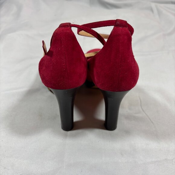 Kate Spade Trilby Ruby New York Round Toe Mary Jane Pumps Suede Heels Size 7 - Picture 5 of 9